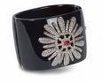 Black "diamond" cuff bracelet